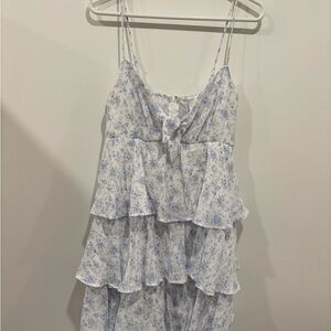 Altar'd State Blue and White Floral Dress